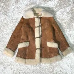 リアルムートン ダッフルコート ブラウン ヴィンテージ