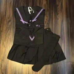 セーラー服 コスプレ 黒 Lサイズ