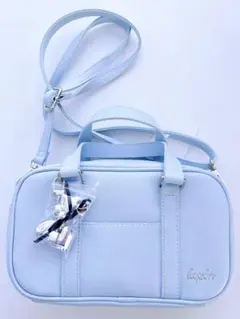 新品　リボーンカンパニー　ブルー　2way　バッグ　チャーム付き