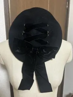 しまみさ ベレー帽 サンリオコラボ ブラック