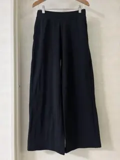 【Sサイズ】UNIQLO ウォームフリースストレートパンツ ブラック　スウェット