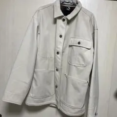 アイボリー ストライプ カジュアルジャケット