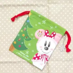 【新品】ディズニーランド 25周年 クリスマス 巾着 ミニーちゃん