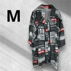 Leahmatin Sharply グラフィックプリントオーバーサイズシャツM