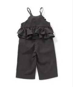 ブリーズ　グレー フリル オーバーオール　140cm