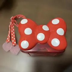 ディズニーランドリボン型ポップコーンバケット　ミニーマウス　ストラップ付き　初期