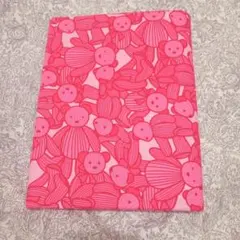 ピンク テディベア柄 プリント生地