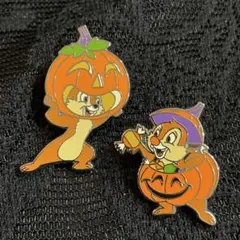 チップとデール ハロウィン ピンバッジ 2個セット