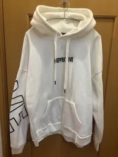 オーバーサイズ フード付きパーカー 白 M