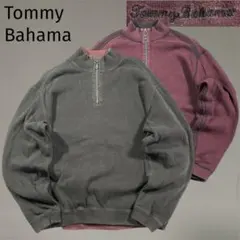 トミーバハマ コットン ハーフジップ スウェット リバーシブル フェード