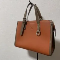 【美品】D.KELLY 2WAYハンドバッグ　ショルダーバッグ　キャメル