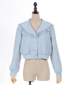 axes femme ビッグ襟ガーリーブルゾン