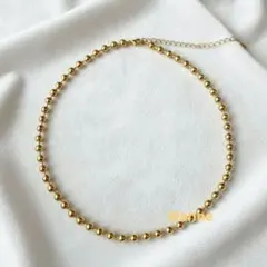 ネックレス ボールチェーン ６mm ゴールド サージカルステンレス 新品