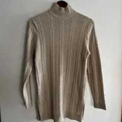 EL MIDASエルミダ【カシミヤ100% 】モックネック　ニット　ロング　L