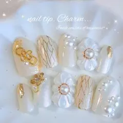 No.59　成人式　ネイルチップ　ウェディング　和柄　振袖ネイル　卒業式