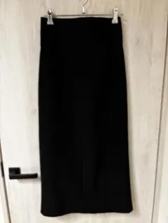 黒 タイトスカート 後ろファスナー スリットのサムネイル