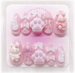 ネイルチップ 地雷系 量産型 うさぎ ピンク かわいい