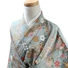 未使用品　和服　東レシルック　礼装用　花車模様　長襦袢(居敷当て.袖仕付け糸) 未使用品 和服 東レシルック 礼装用 花車模様 長襦袢(居敷当て.袖