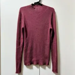 green label relaxing リブ編みウールニット