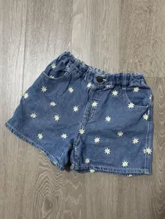 BREEZE マーガレット 刺繍 デニム ショートパンツ 130cm