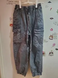 GUティーン カーゴパンツ[ブラックデニム風]