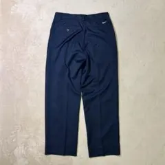 00s NIKE GOLF 2tuck wide slacks navy 刺繍のサムネイル