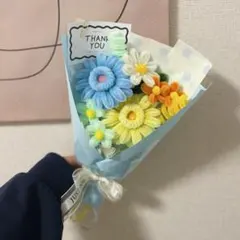 한국풍 시들지 않는 꽃 몰 플라워 파스텔계 꽃다발 미니 꽃다발