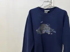 NORTHERN REFLECTIONS スウェット ネイビー 花柄　トレーナー