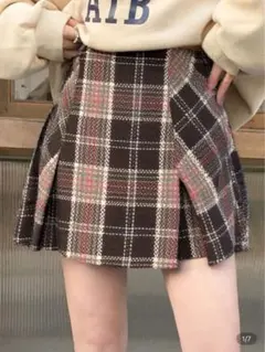 チェックミニスカート SHEIN アムード Lサイズ 売り切れ商品