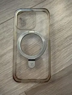 iPhone用透明ケース マグネットスタンド付き、レンズカバー