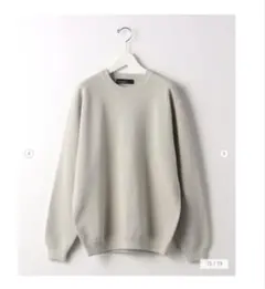 コットン　ミックスピゲ　クルーネックニットウォッシャブル　グリーンレーベル