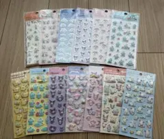 サンリオ ぷくっとシール ダイソー　キャンドゥ　13種　キティ　マイメロ　クロミ