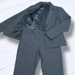 【上下セット】GU ウォッシャブルスーツ セットアップ グレー 新生活