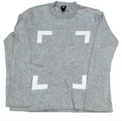 H&M (L) ニットセーター 長袖 グレー