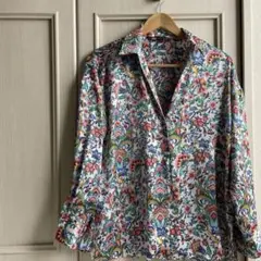 47 ZARA ザラ BASIC ベーシック 花柄 ブラウス シャツ トップス