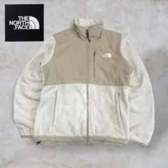 THE NORTH FACE デナリ系 フリースジャケットグレーベージュロゴ刺繍