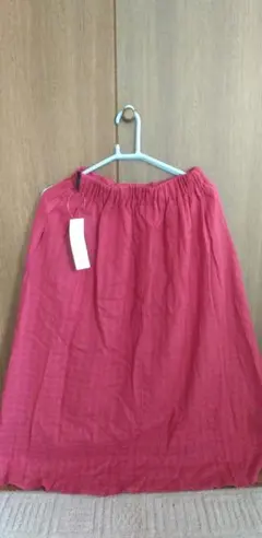 ピンク フレアロングスカート フリーサイズ