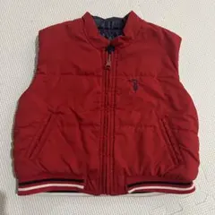 80-90くらい TRUSSARDI リバーシブル ベビー ベスト 赤 ネイビー