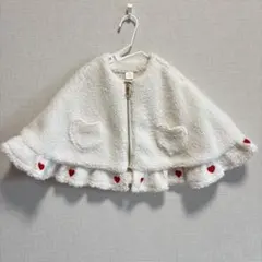 【新品未使用品　70-80】Cototli ホワイトベビーポンチョ
