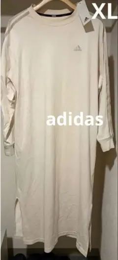 adidas3本ラインワンピース長袖新品タグ付きXL