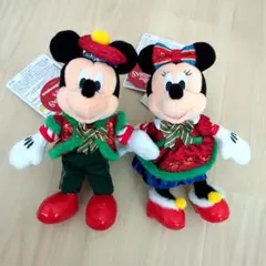 【新品タグ付】ミッキー ミニー クリスマス 2025 ぬいぐるみバッジ セット
