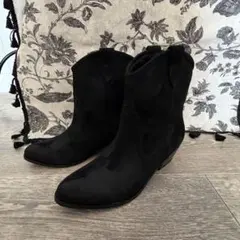 【GU】スエード調ウエスタンブーツ【ショート丈】