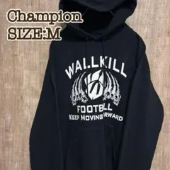 チャンピオン Champion プルオーバーパーカー 黒 M チームロゴ