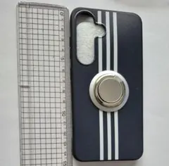 Galaxy　S24スマホケース バンカーリング付き ネイビー