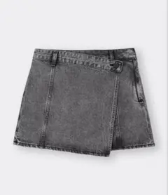 GU デニムラップスコート グレー Sサイズ