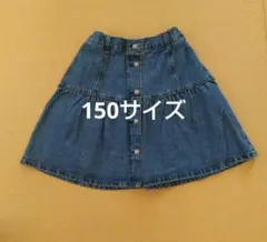 GU デニムスカート ギャザー フレア　150サイズ
