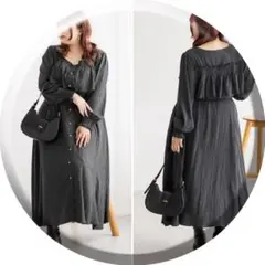 CLETTEオリジナル★フロントボタンティアードデザインワンピース　クレット