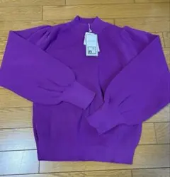 パープル ニットセーター Lサイズ