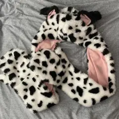 ダルメシアン マフラーキャップ