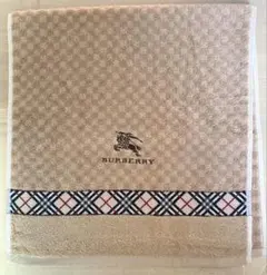 ☆BURBERRYバーバリー フェイスタオル☆ノバチェック ホースロゴ ベージュ